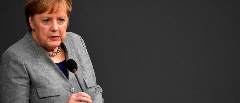 Angela Merkel am Mittwoch vor Weihnachten bei der Regierungsbefragung im Bundestag.