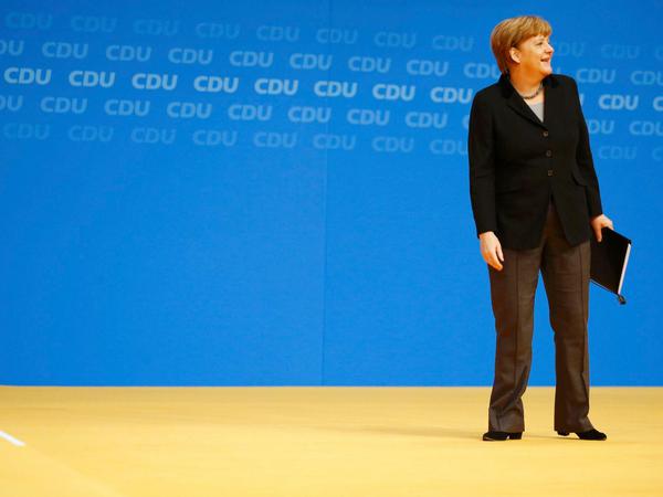 Angela Merkel eröffnet den CDU-Parteitag am Montagmorgen. 