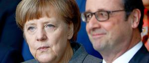 Von ihnen hängt das Schicksal Griechenlands nicht unwesentlich ab: Kanzlerin Angela Merkel und Frankreichs Präsident François Hollande.
