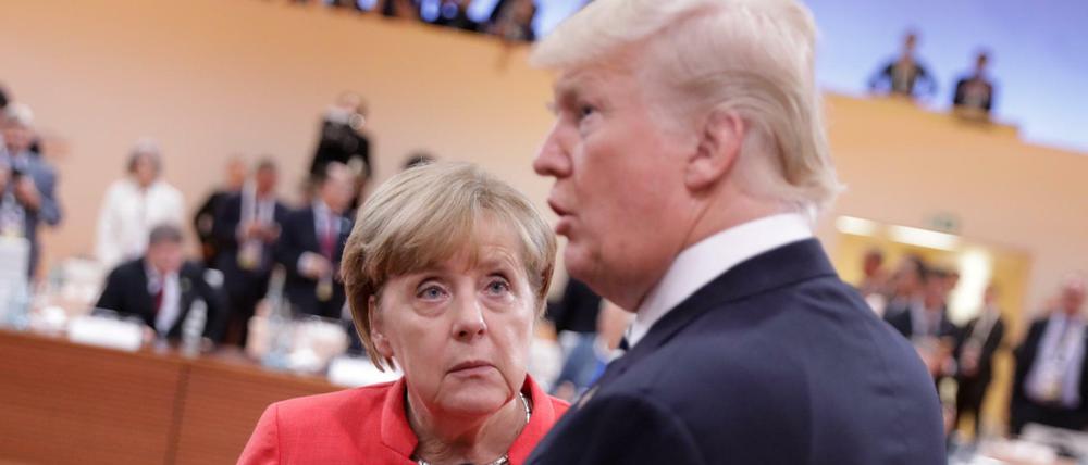 US-Präsident Donald Trump und Bundeskanzlerin Angela Merkel.