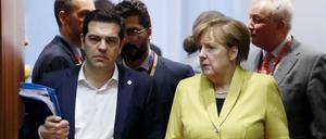Angela Merkel mit dem griechischen Premier Alexis Tsipras.