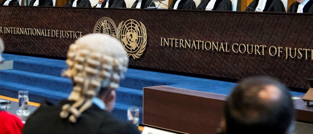 Anhörung vor dem Internationalen Gerichtshof in Den Haag.