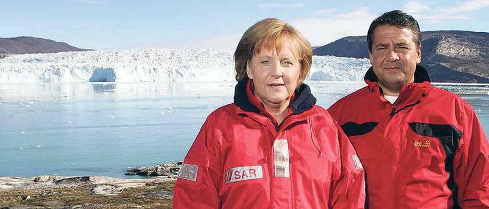 Hehre Ziele für den Klimaschutz: Angela Merkel und Sigmar Gabriel im Jahr 2007 