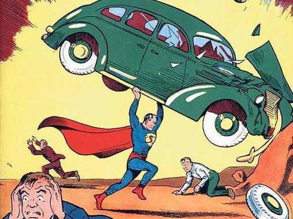 Geburtsstunde. Das Cover des ersten Superman-Hefts, das im Jahr 1938 mit dem Titel „Action Comics“ erschien.
