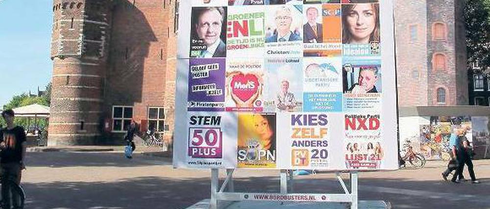 Parteienvielfalt. Bei den bevorstehenden Parlamentswahlen in den Niederlanden gibt es keine Fünf-Prozent-Hürde.