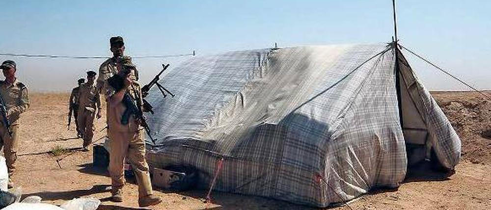 Abwehrbereit? Irakische Soldaten auf Grenzposten