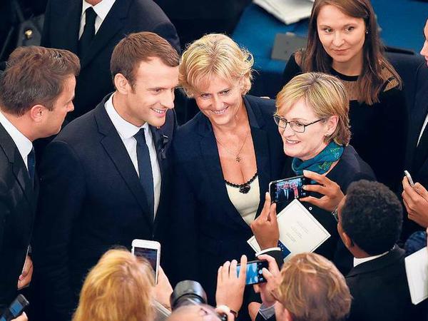 Selfies mit Macron in Straßburg