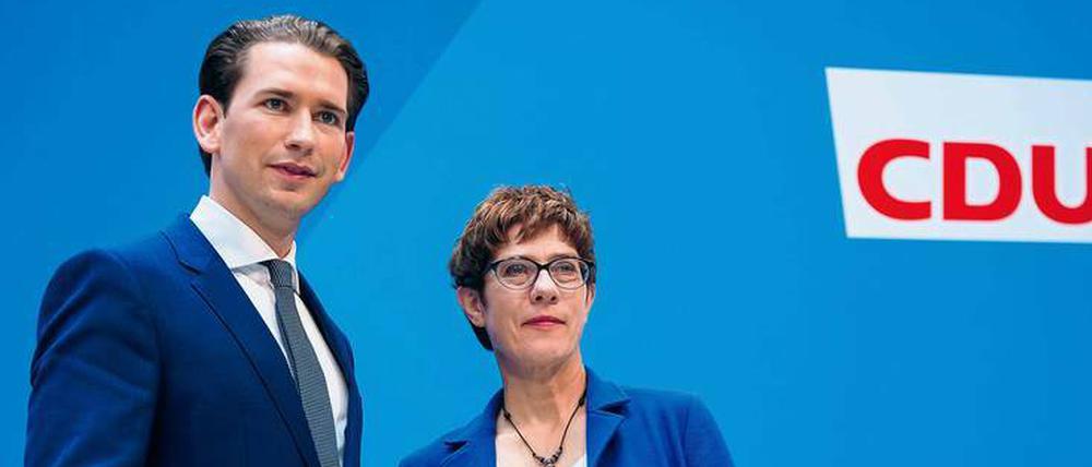 Sebastian Kurz und CDU-Chefin Annegret Kramp-Karrenbauer