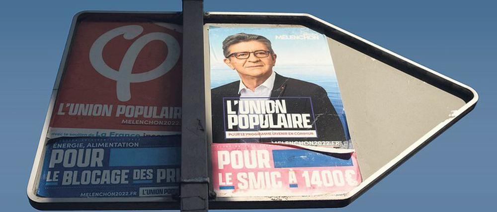 Gemeinsam gegen rechts. Jean-Luc Mélenchon kam im ersten Wahlgang schon jetzt nah an das Ergebnis von Marine Le Pen heran. Nun will er sich mit anderen linken Kandidaten zusammenschließen, um einen Erfolg ihrer Partei zu verhindern.