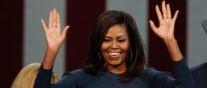First Lady Michelle Obama spricht in New Hampshire. 