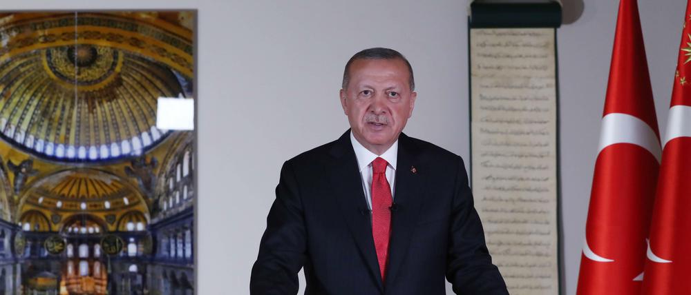 Präsident Recep Tayyip Erdogan nutzt die Hagia Sophia für seine Politik.