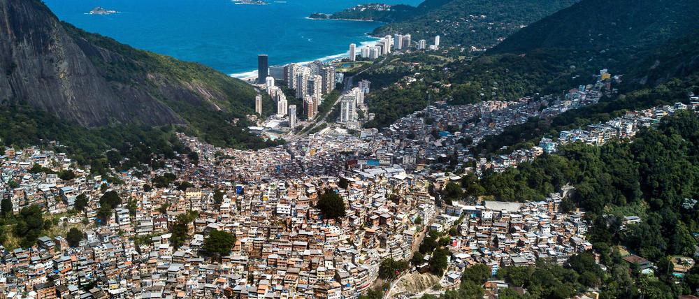 Ein Luftbild der Favela Rocinha.