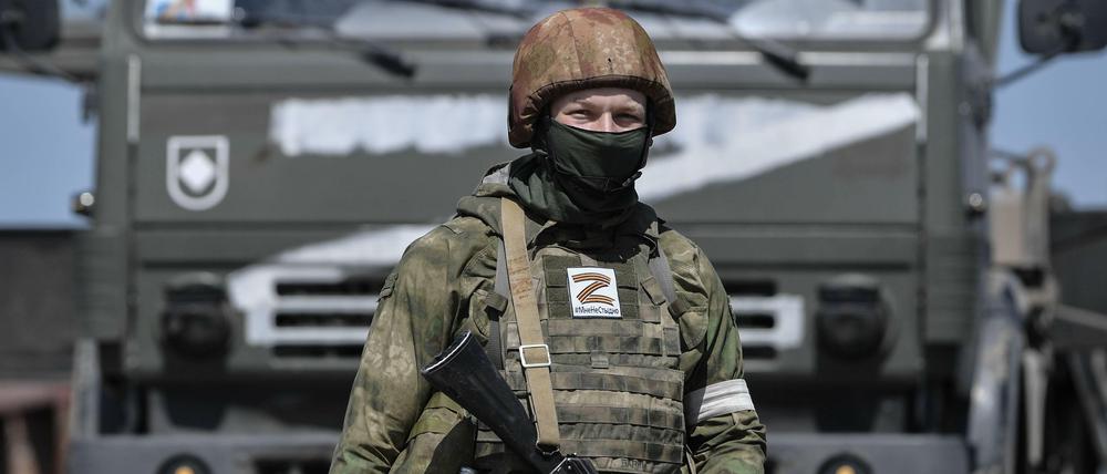 Ein pro-russischer Kämpfer in der Region Cherson