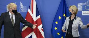 Ursula von der Leyen, Präsidentin der EU-Kommission, und der britische Premier Boris Johnson (am 9.12.2020 in Brüssel) 