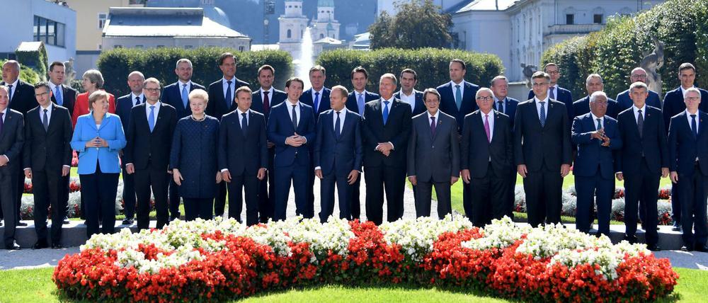 Europas Staats- und Regierungschefs haben sich zum Gipfel in Salzburg getroffen.