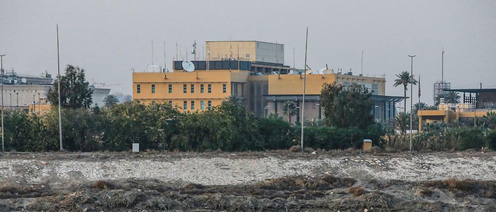 Ziel von Raketen: Die US-Botschaft im Irak steht am Fluss Tigris.