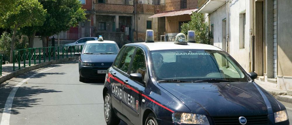 Einsatz der Polizei in Italien. 