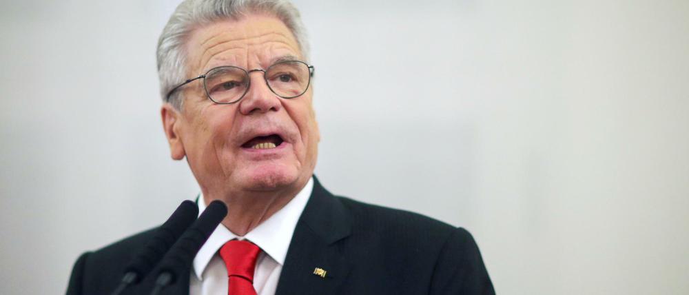 Bundespräsident Joachim Gauck mahnt zum Nachdenken bei der Abschaffung von Majestätsbeleidigungen im Strafrecht