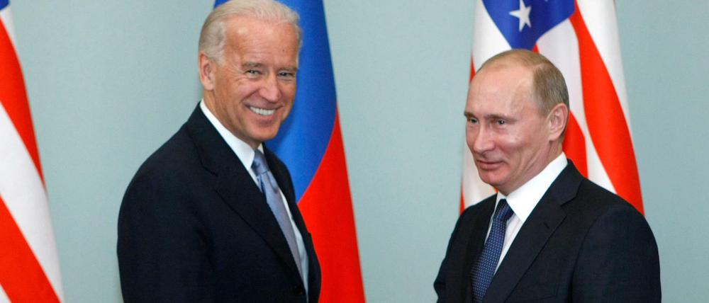 Joe Biden und Wladiimir Putin sind erneut im Geschäft miteinander, auf diesem Bild vor zehn Jahren im persönlichen Treffen, 2021 am Telefon bei der Verlängerung des "New Start"-Abkommens. 