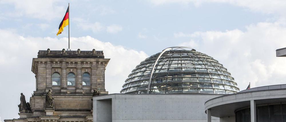 Der deutsche Bundestag von außen.