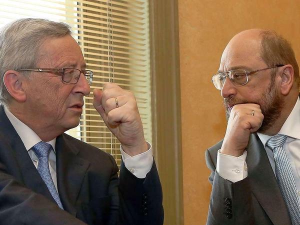 Jean-Claude Juncker und Martin Schulz - die beiden Hauptkontrahenten bei der Europa-Wahl.