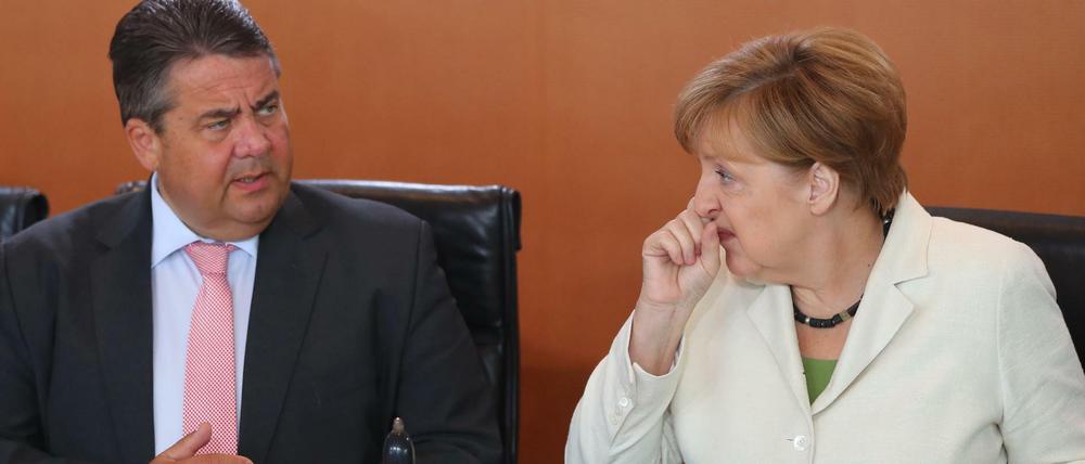 Kanzlerin Angela Merkel (CDU) und Vizekanzler Sigmar Gabriel (SPD).