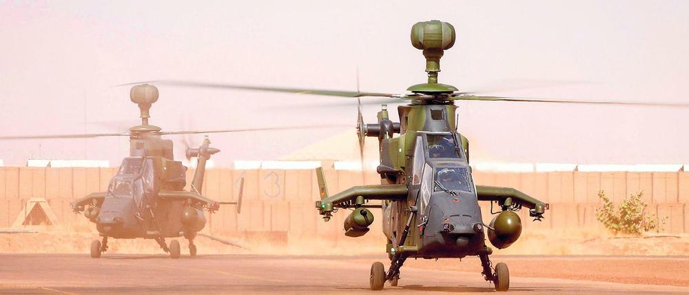 Insgesamt vier "Tiger" hatte die Bundeswehr nach Mali verlegt.