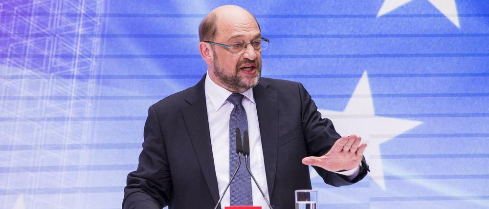 SPD-Kanzlerkandidat Martin Schulz am Sonntag im Willy-Brandt-Haus. 