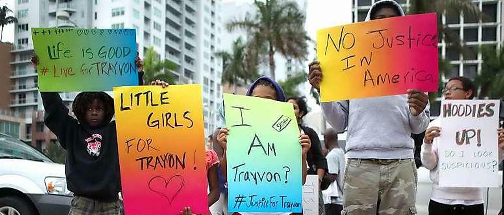 Protest gegen den Freispruch im Prozess um Trayvon Martin