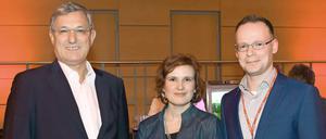 Führungstrio. Bernd Riexinger, Katja Kipping und Matthias Höhn (rechts) treten wieder an.
