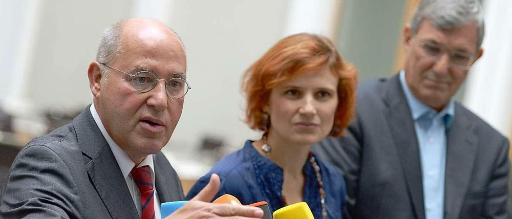 Linken-Spitzenpolitiker Gregor Gysi, Katja Kipping und Bernd Riexinger (von links)