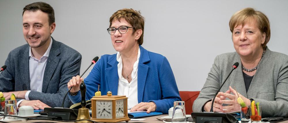 Annegret Kramp-Karrenbauer, Bundesvorsitzende der CDU, eröffnet die Klausurtagung des CDU-Bundesvorstands.