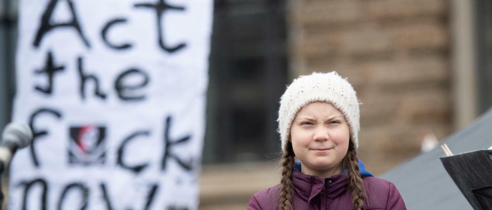 Erst Gefahr, dann Vorbild für die deutsche Politik? Klima-Aktivistin Greta Thunberg in Hamburg.