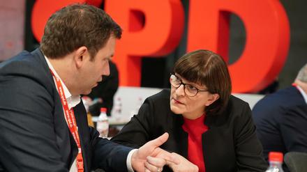 Neue Doppelspitze der SPD sollen Saskia Esken und Lars Klingbeil werden.