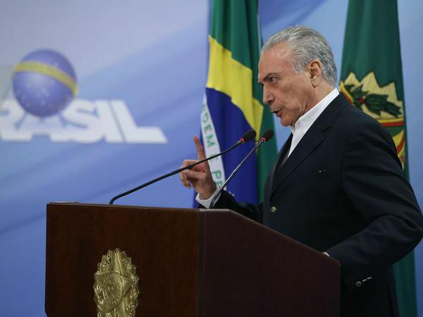 Brasiliens Präsident Michel Temer rechtfertigte den Einsatz des Militärs.