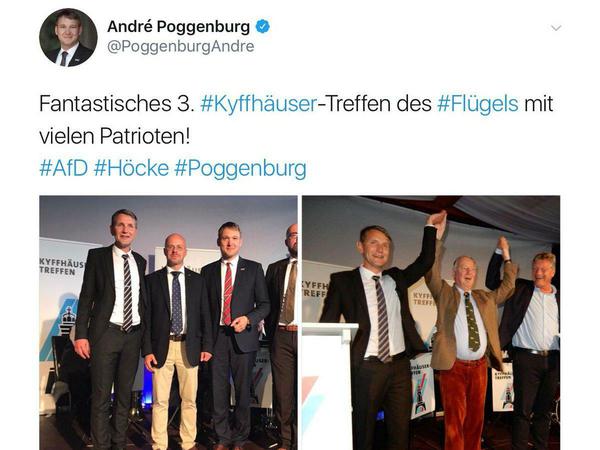 Bei der AfD-Rechten ist Spitzenpersonal aus dem Bund immer gern gesehen - 2017 kamen Alexander Gauland und Jörg Meuthen.