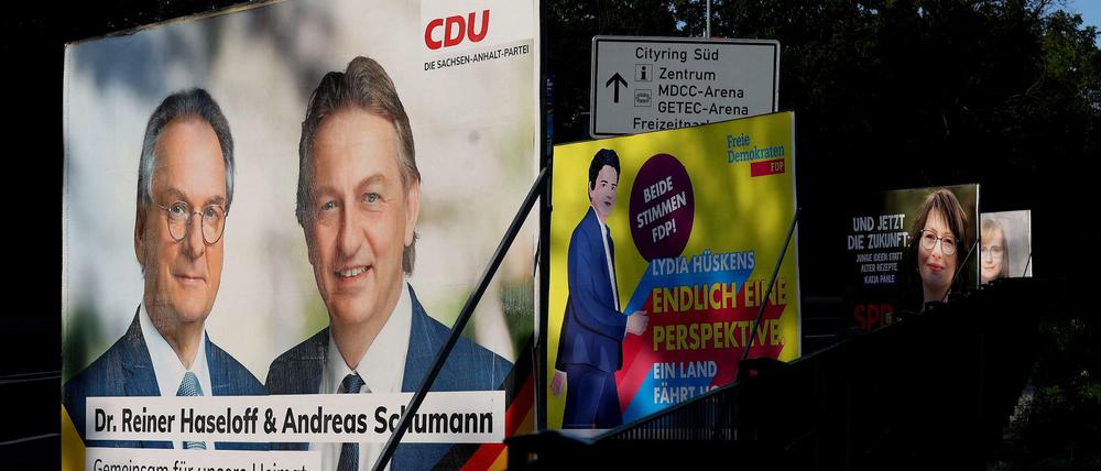 Die CDU mit Ministerpräsident Reiner Haseloff liegt laut einer Umfrage vorne.