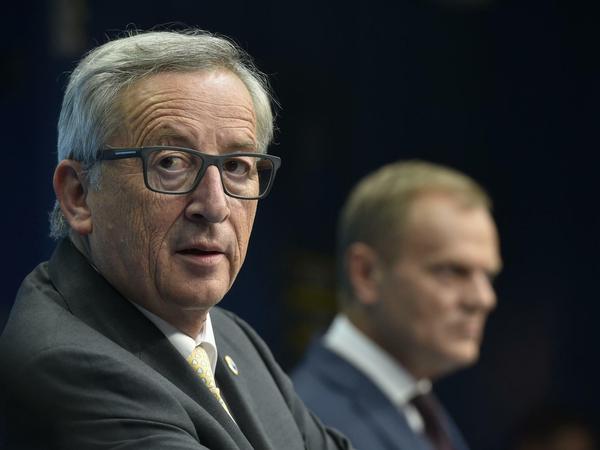 EU-Kommissionspräsident Jean-Claude Juncker und EU-Ratspräsident Donald Tusk in Brüssel