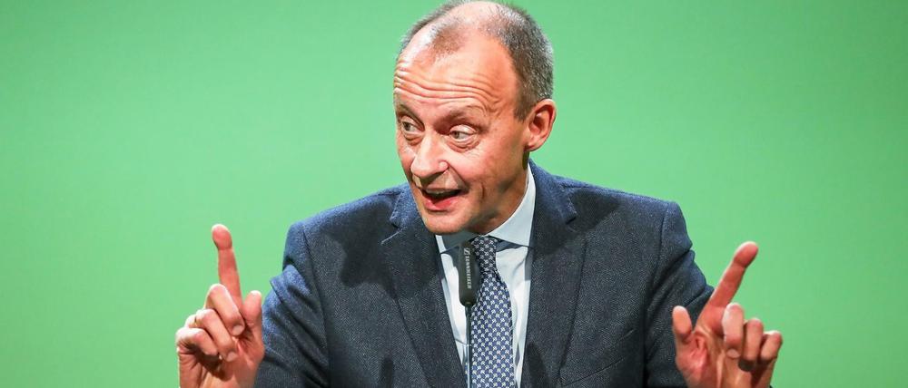 Friedrich Merz, spricht auf dem Landesparteitag der CDU-Sachsen 2018.