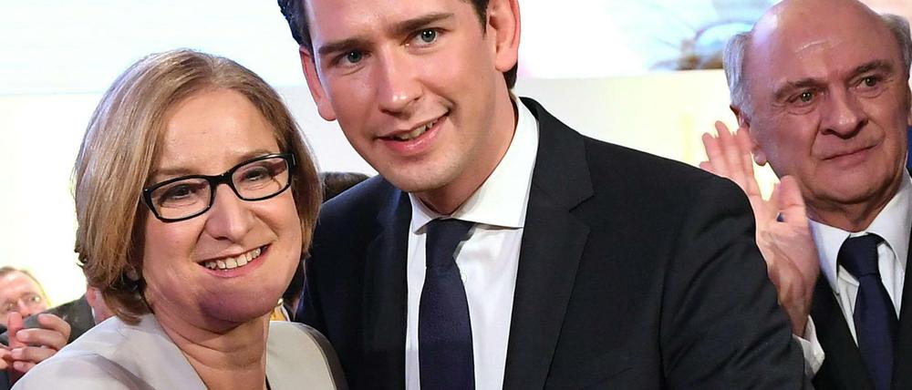 ÖVP-Wahlsieger. Die niederösterreichische Landeshauptfrau Johanna Mikl-Leitner und Bundeskanzler Sebastian Kurz. 