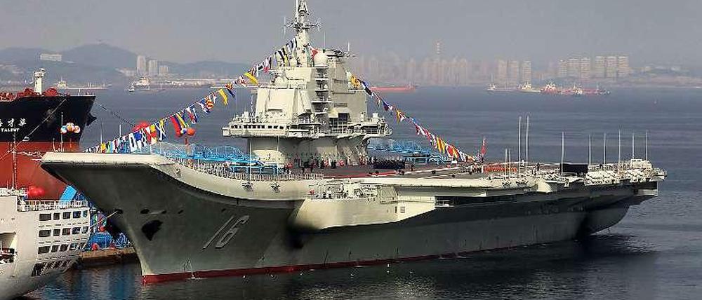 Der chinesische Flugzeugträger „Liaoning“. 