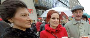 Sahra Wagenknecht und Katja Kipping machen Wahlkampf in Hannover.