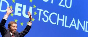 Parteisprecher Bernd Lucke auf dem zweiten Bundesparteitag der Alternative für Deutschland (AfD) in Erfurt.