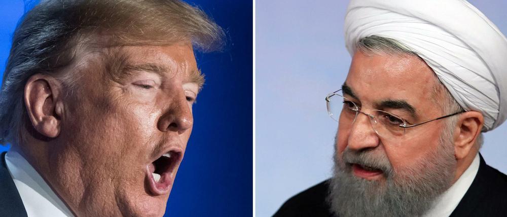 US-Präsident Donald Trump, Präsident dund Hassan Ruhani, Präsident des Iran könnten sich schon bald treffen.