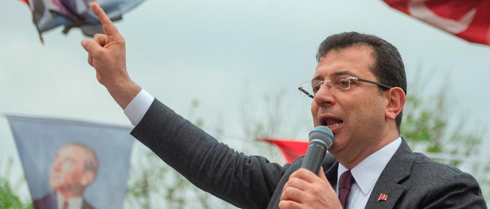 Der Kandidat der säkularistischen Partei CHP Ekrem Imamoglu. 