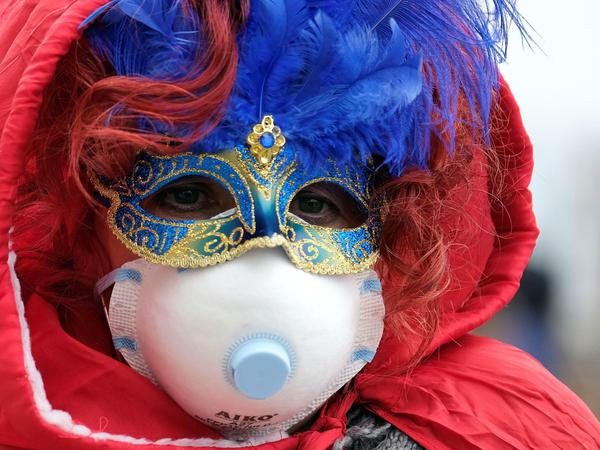 Auch der Karneval in Venedig ist vom Virus betroffen. 