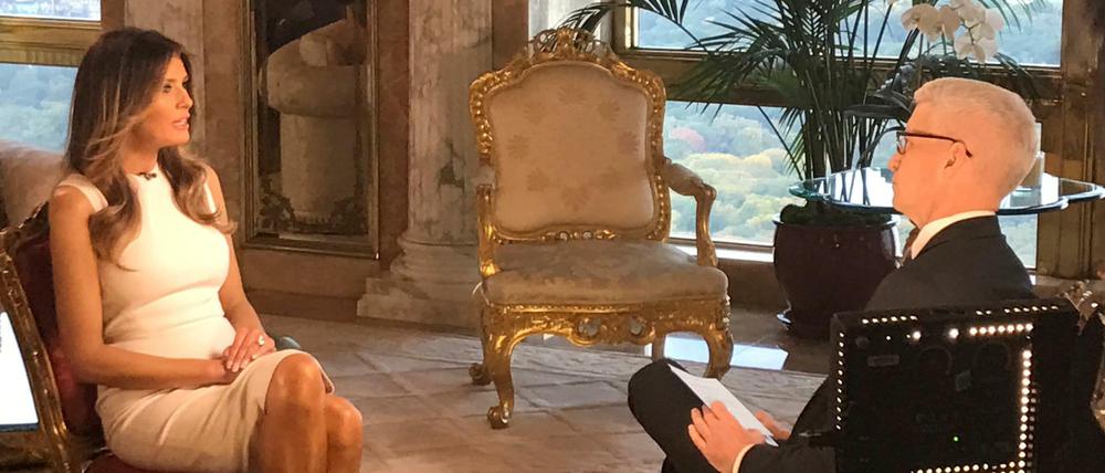 Beste Sendezeit: Melania Trump im CNN-Interview mit Moderator Anderson Cooper 
