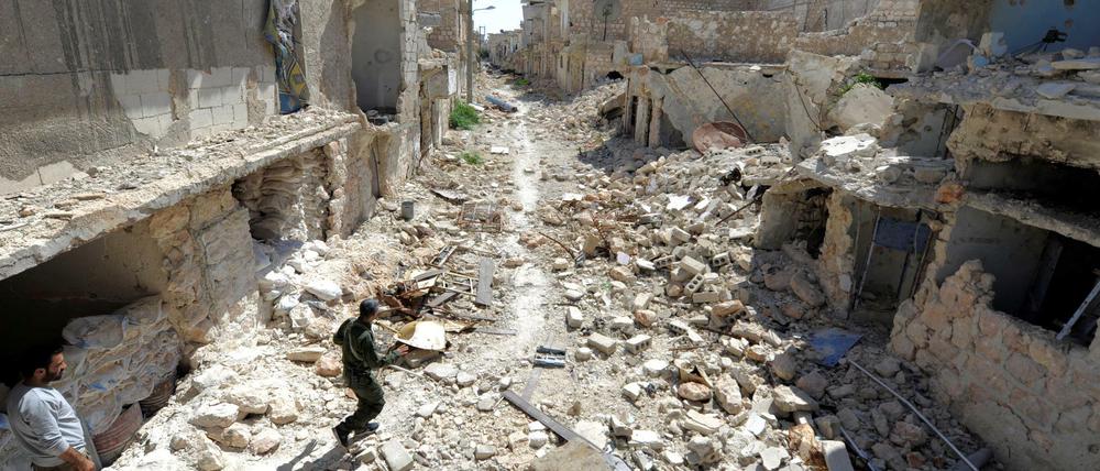 Eine gigantische Trümmerlandschaft, so sieht es in weiten Teilen Ost-Aleppos aus.