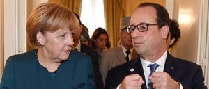 Bundeskanzlerin Angela Merkel und Frankreichs Präsident Francois Hollande 