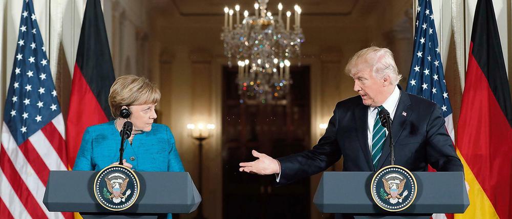 Bundeskanzlerin Angela Merkel war am 17. März zu Gast bei Donald Trump.